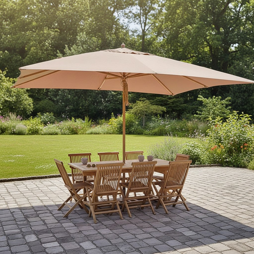 Parasol droit taupe 4x3 m Pegasia - 4