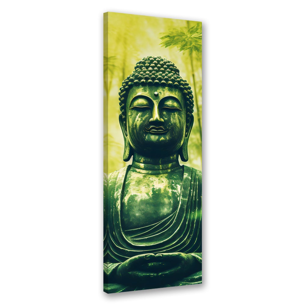 Obraz na płótnie, Budda i bambusy zen 30x90