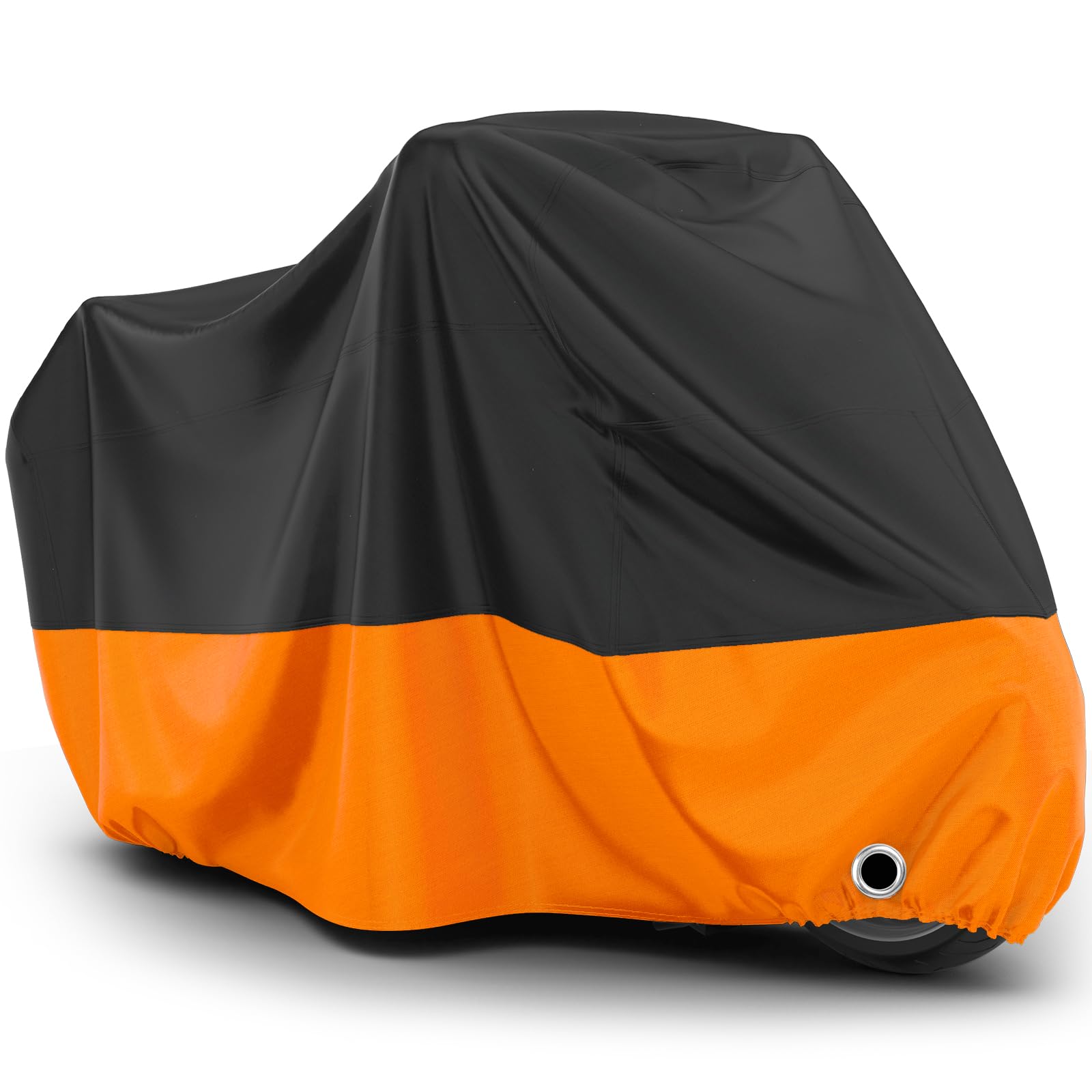 Wodoodporny pokrowiec zewnętrzny - Pokrowiec na motocykl XXL, pyłoszczelna ochrona z otworem na kłódkę i klamrą przeciwwiatrową, 245x105x125 cm