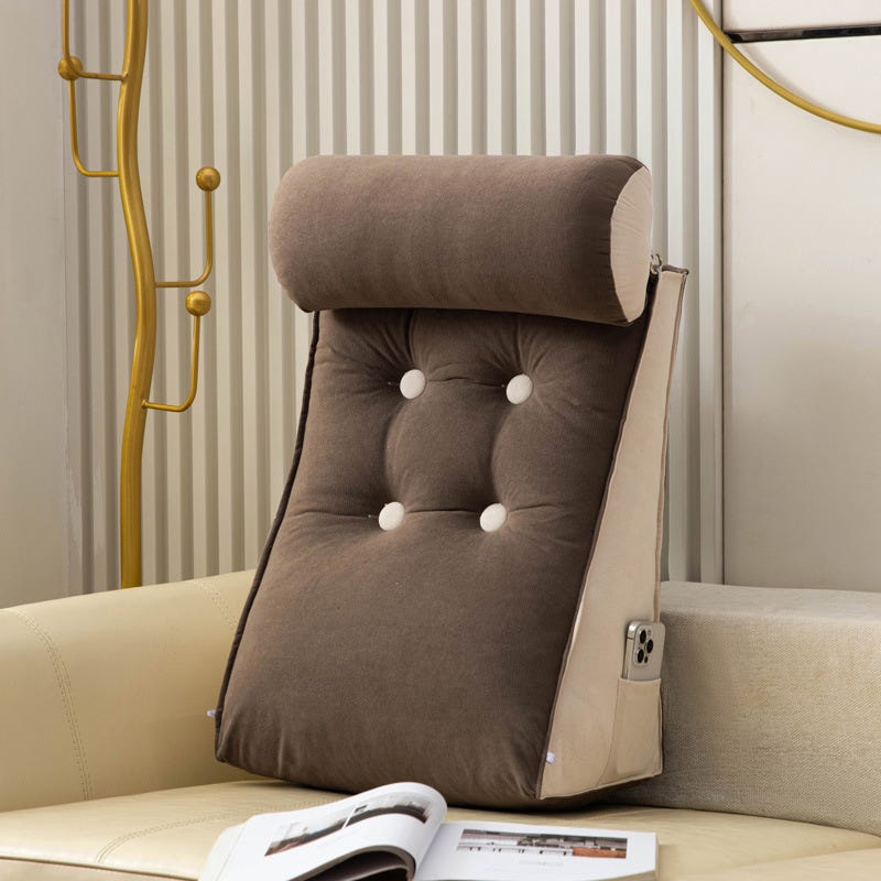 Cuscino per schienale a forma di cuneo, supporto lombare per sedia, con cuscino per il collo e tasche laterali, sfoderabile, per divani (giallo) | Leroy Merlin Cuscino per schienale a forma di cuneo, supporto lombare per sedia, con cuscino per il collo e tasche laterali, sfoderabile, per divani (giallo) | Leroy Merlin