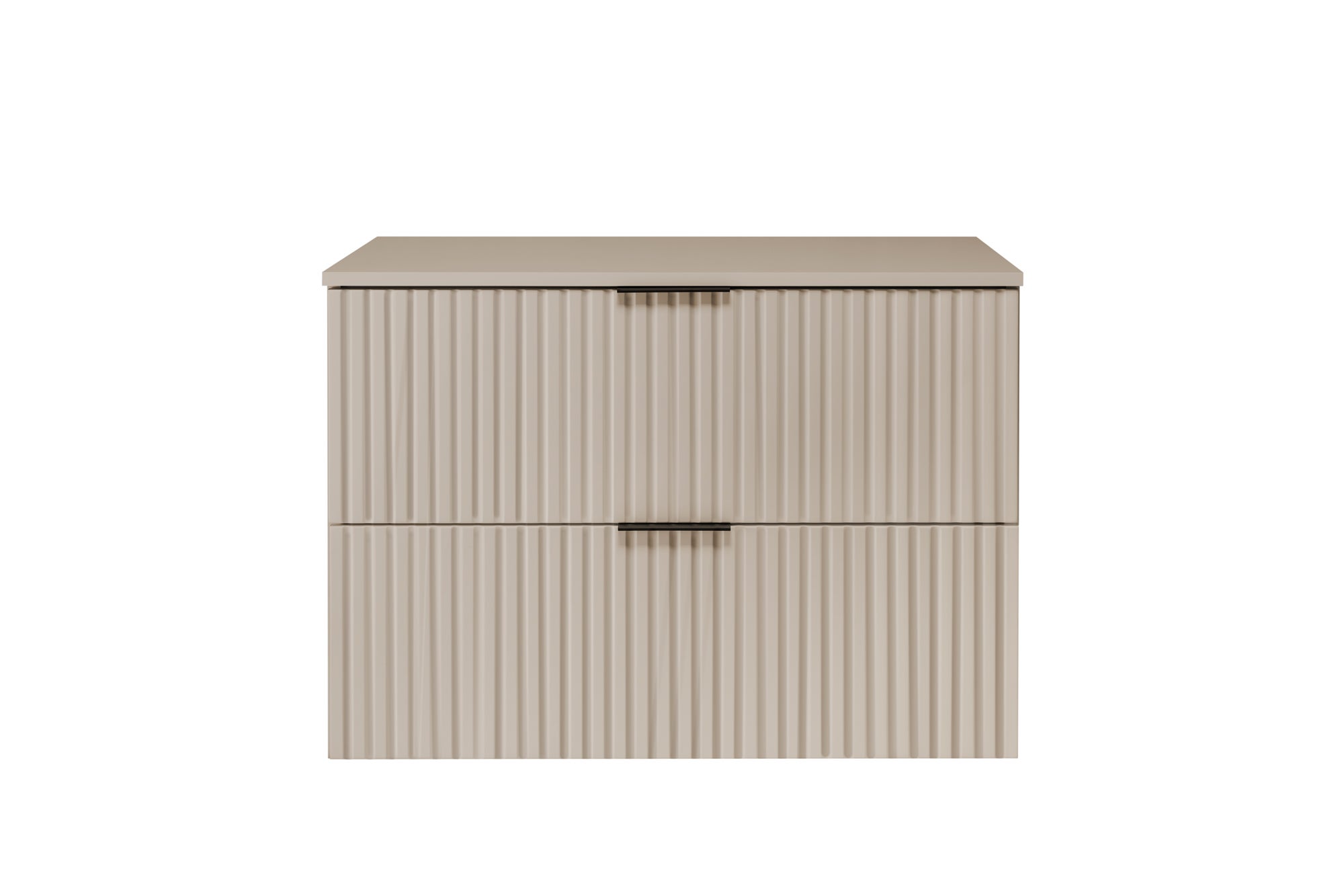 Meuble de salle de bain à suspendre avec le plan FLOW cachemire 80 cm - 3