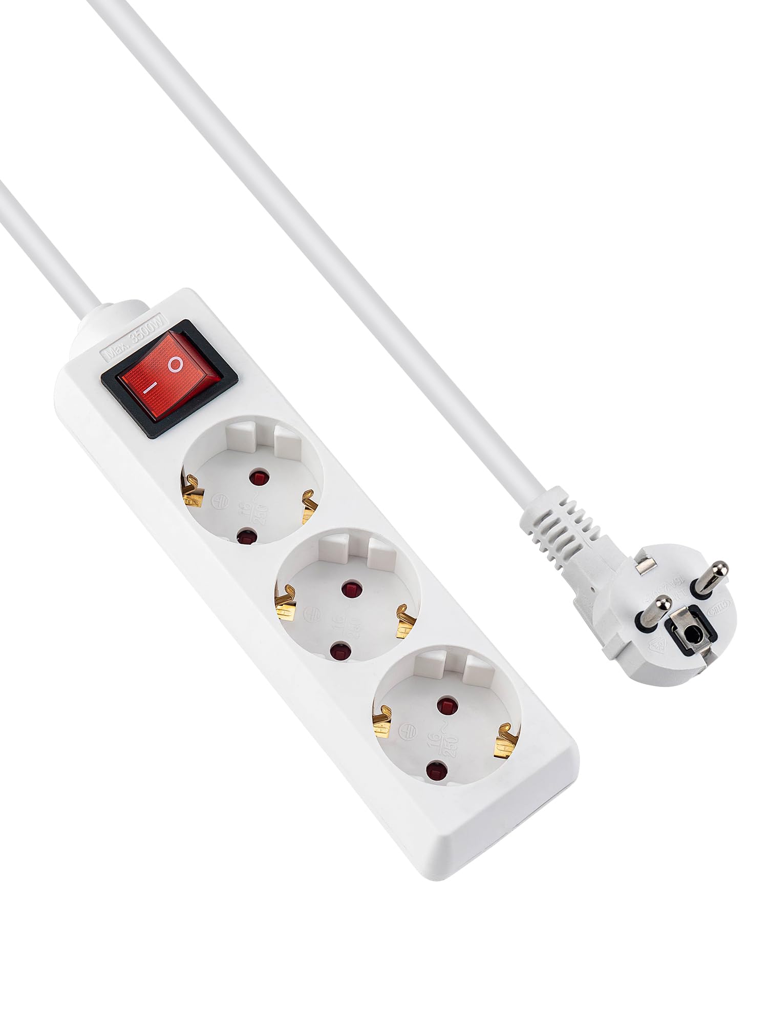 PRESA MULTIPLA 3 POSTI 10A CON INTERRUTTORE E CON PROTEZIONE DA - Foto 6