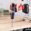 BLACK+DECKER Trapano Avvitatore A Percussione 18V - 2 Batterie 1.5Ah - BDCHD18KB-QW - Foto 8