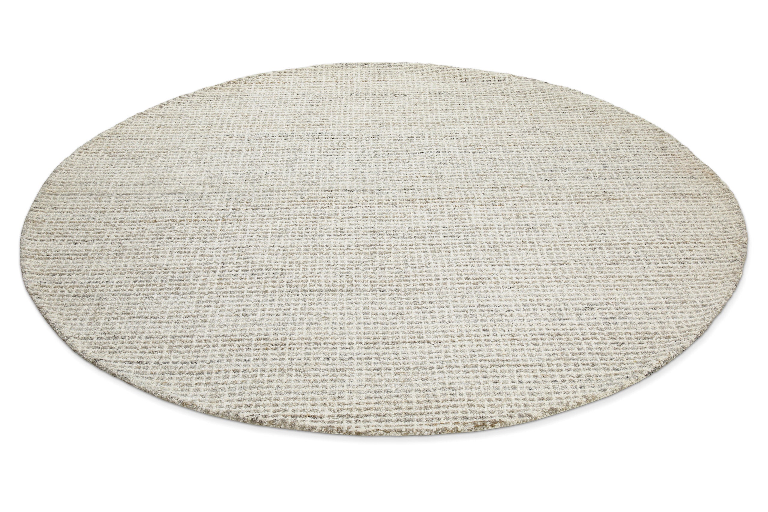 Tapis rond à poils courts tufté à la main gris Ø180cm Hamptons Fourteen ...