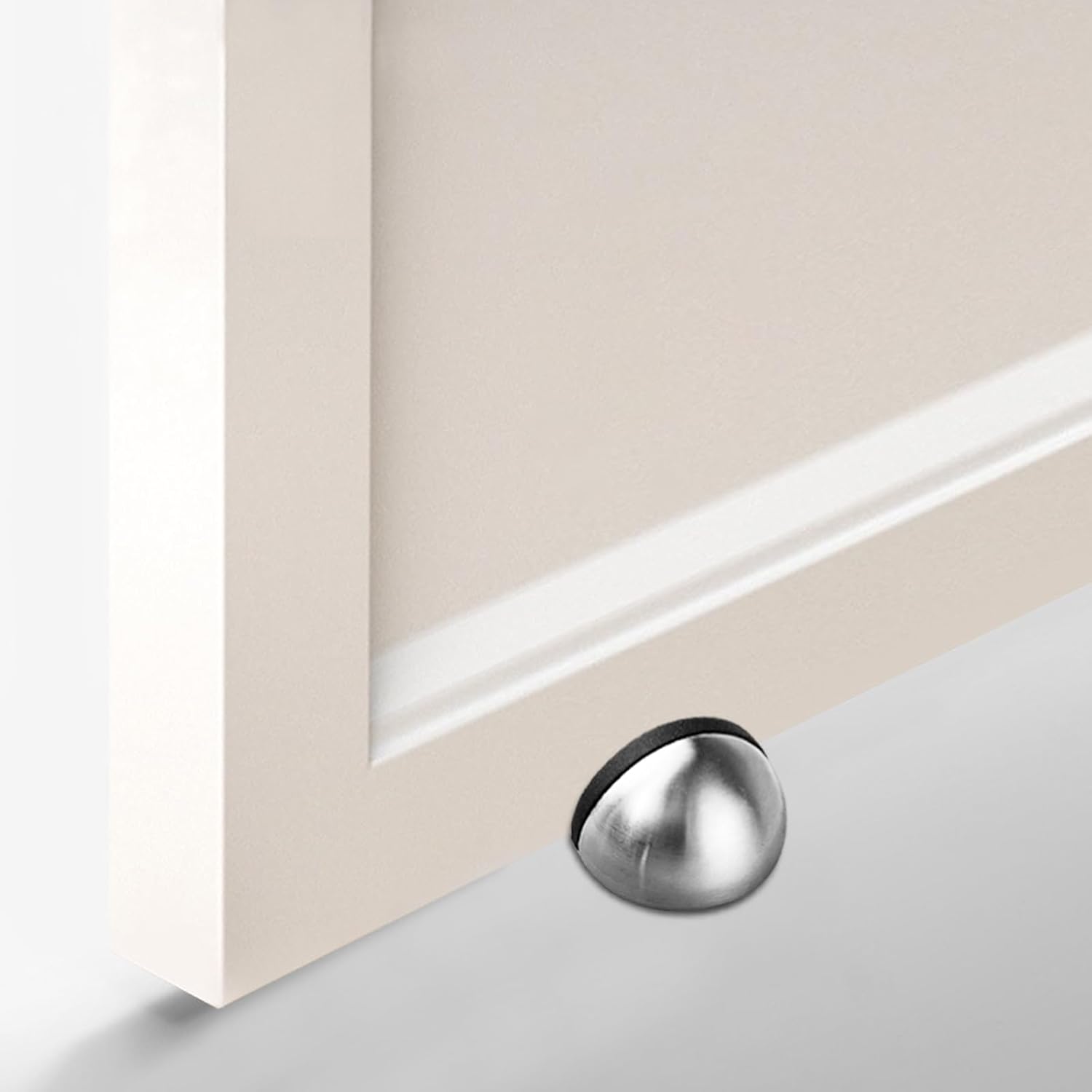 5 pièces Arrêts de Portes, Inoxydable Adhesive Butées de Porte, Butées avec pare-chocs en caoutchouc, Stop-Porte Adhésif pour tous les sols durs - 5