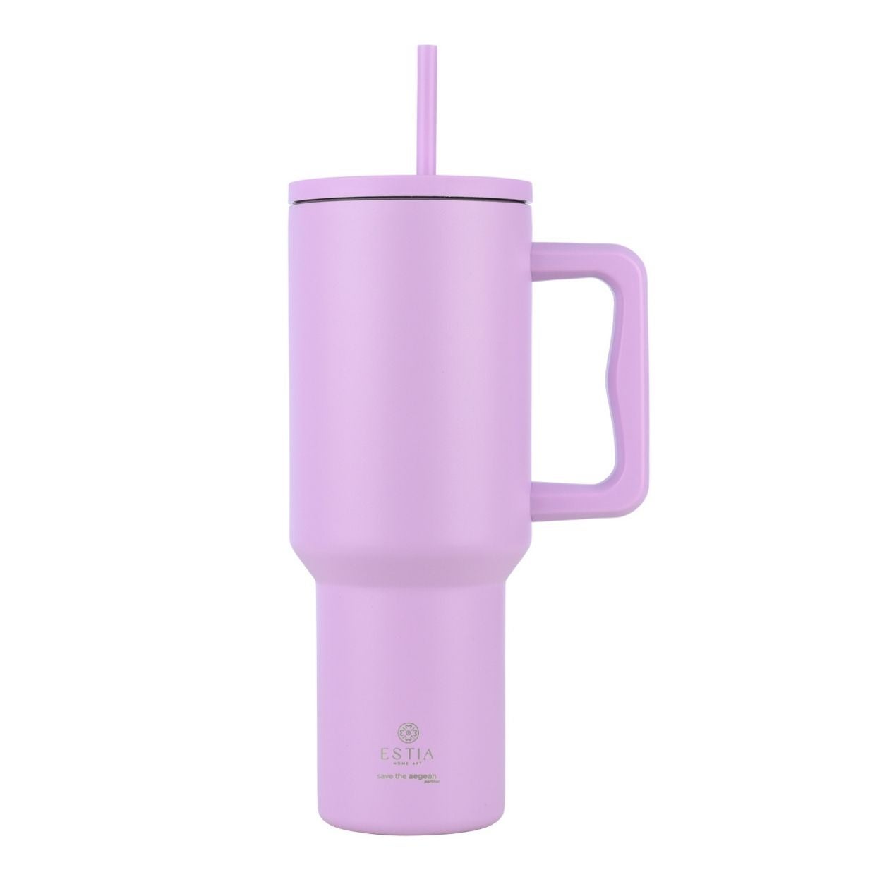 Kubek termiczny Lavender Purple Estia stal nierdzewna fioletowy ze słomką 1200 ml 1 szt.