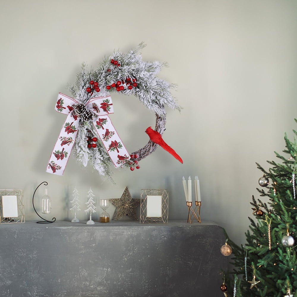 Ghirlanda di Natale da 40 cm, decorazione natalizia, ghirlanda per albero di Natale, ghirlanda di Natale artificiale - 5