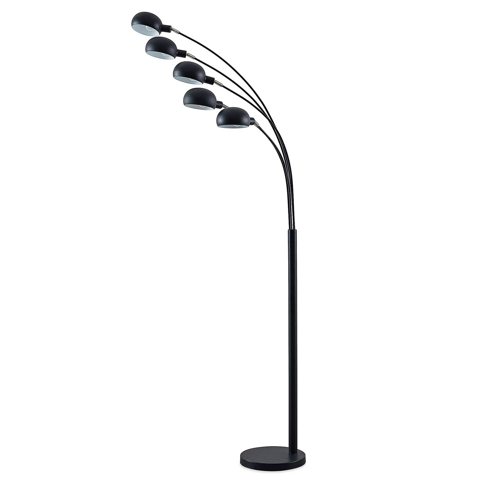 Lindby lampe sur pied Jewa, noir, métal, 5 lampes, E14, Lampadaire Sur ...