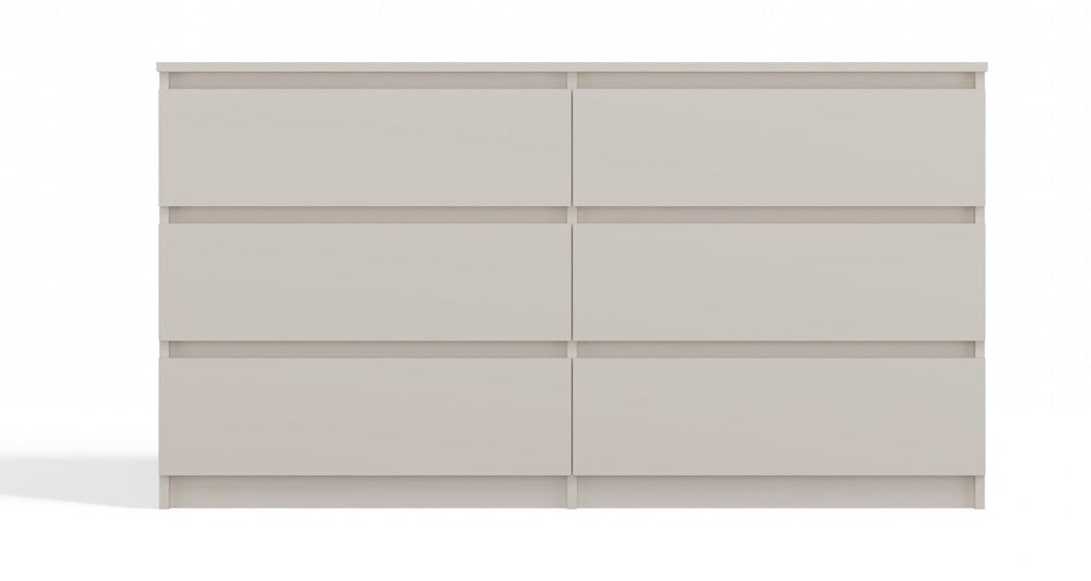 Komoda: 6 szuflad, kaszmir, 40 x 75 x 140 cm - 4