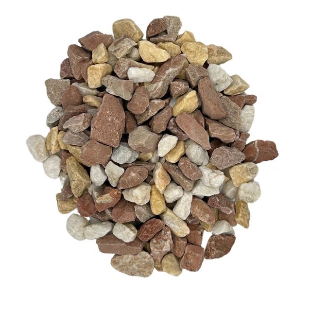 BIG BAG de +/- 1000 Kg) Gravier Brisa de Pierre Naturelle Rouge, Blanche et Jaune Ø 8/16 mm - Livraison PREMIUM