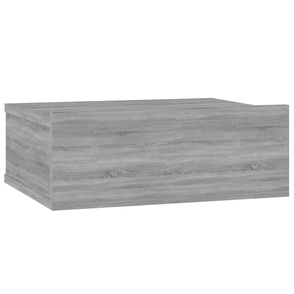 Comfortxl  Mesita De Noche Flotante Madera Contrachapada 40X30x15cm Gris , Leroy Merlin