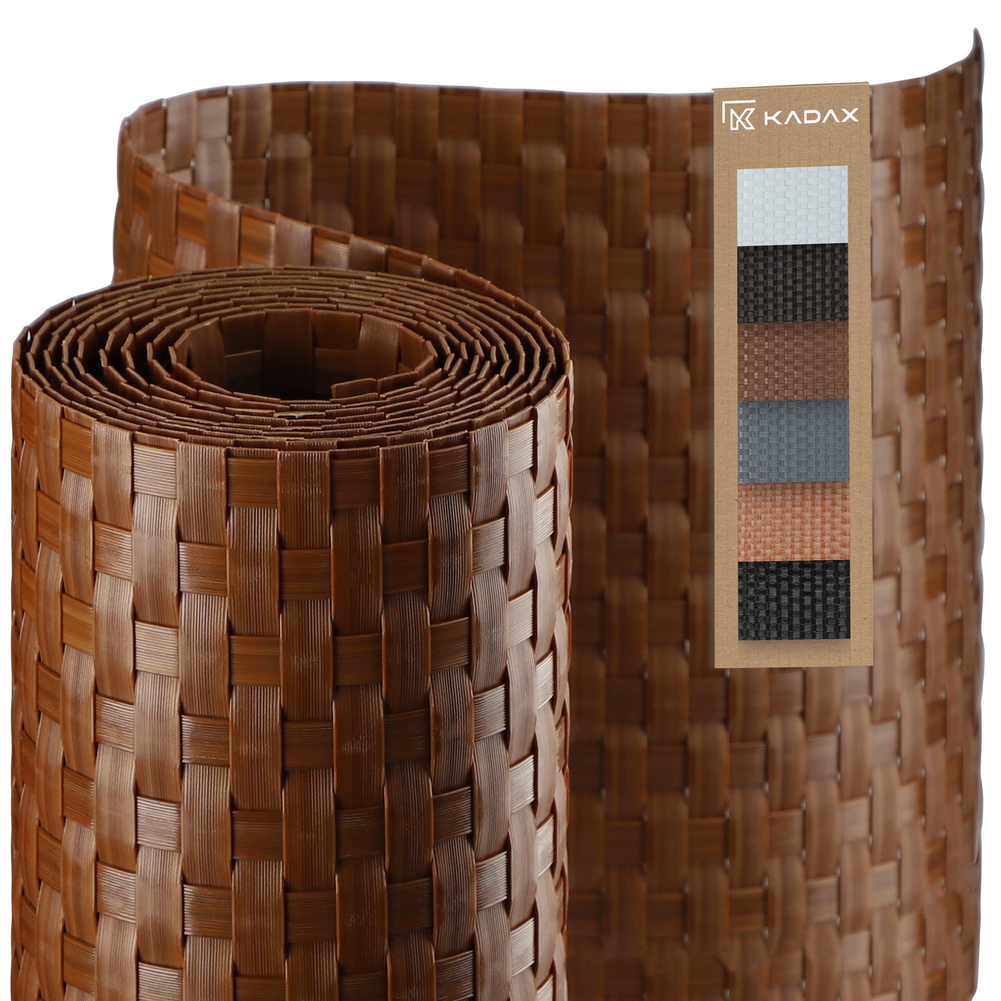 OSŁONA BALKONOWA TECHNORATTAN 0,9x1m BRĄZOWA BALKON MATA NA WYMIAR PREMIUM