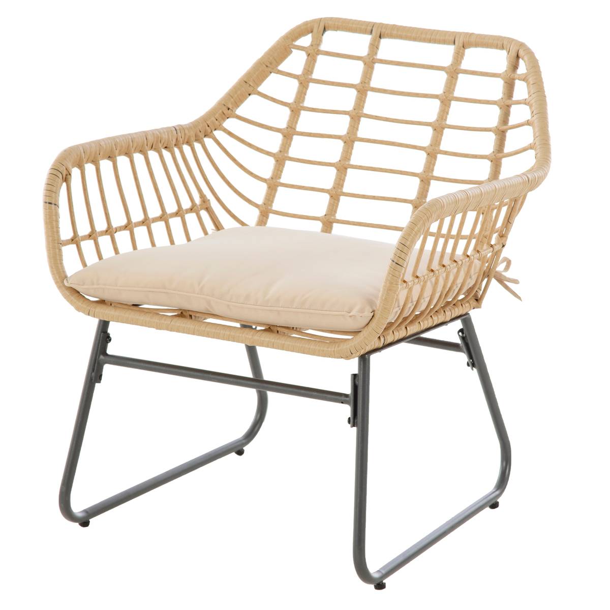 Salon de jardin Lambada Sésame avec table basse rectangulaire - Hespéride - 5