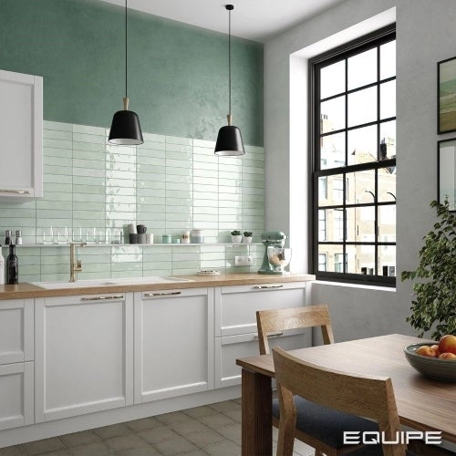 Carrelage mural Effet Zellige Vert d'eau TRIBECA 6x24,6cm Mint - 5