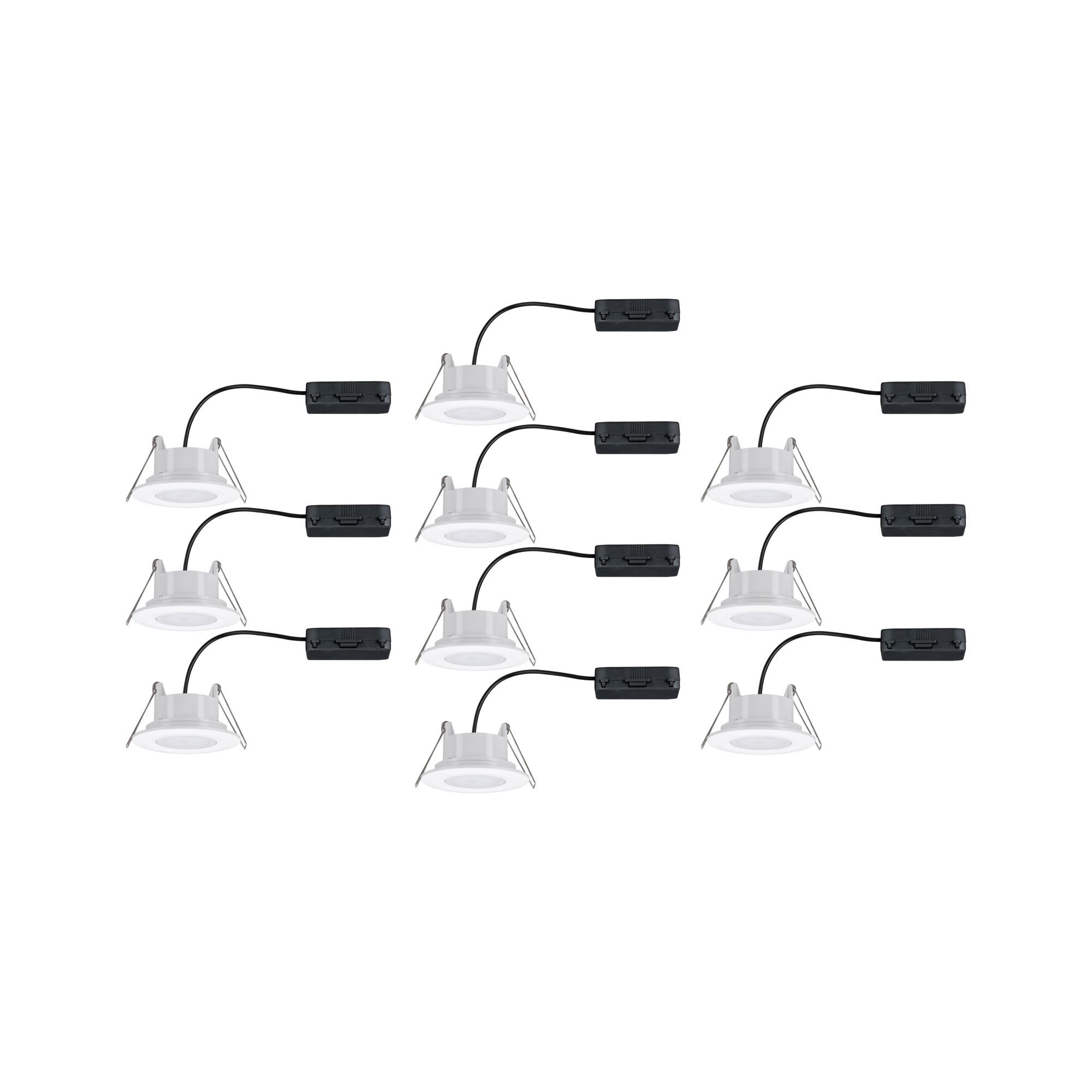 Spot encastré LED Calla Kit de base orientable IP65 rond 90mm 30° 10x6W 10x530lm 230V 4000K Blanc dépoli - 5