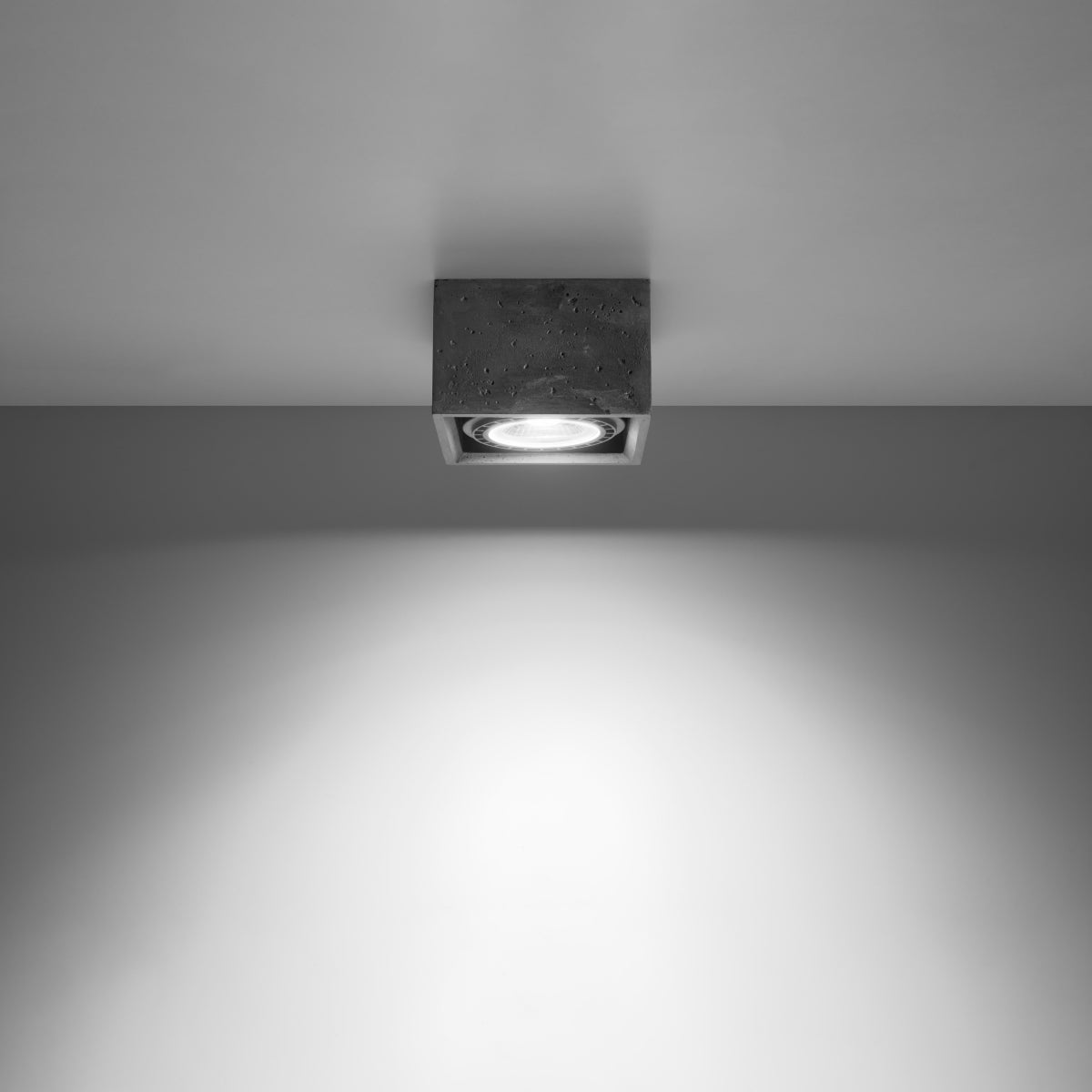Plafon ZENTRA 1 beton LED 3000K - 14x14x9cm Sollux