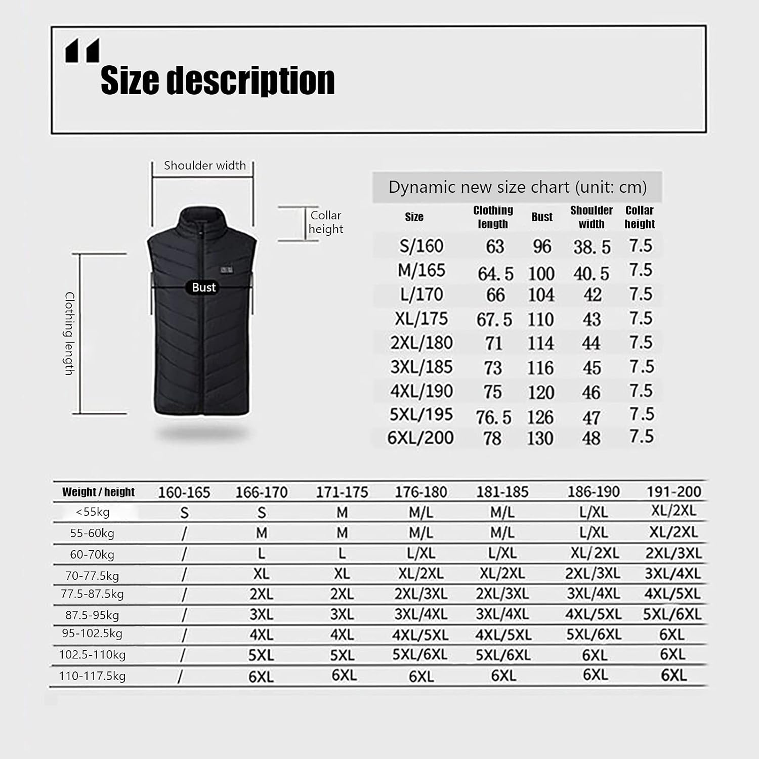 Gilet chauffant pour le corps, chauffage noir à neuf zones à double contrôle, connectivité USB, adapté aux hommes et aux femmes, 4XL noir - 6