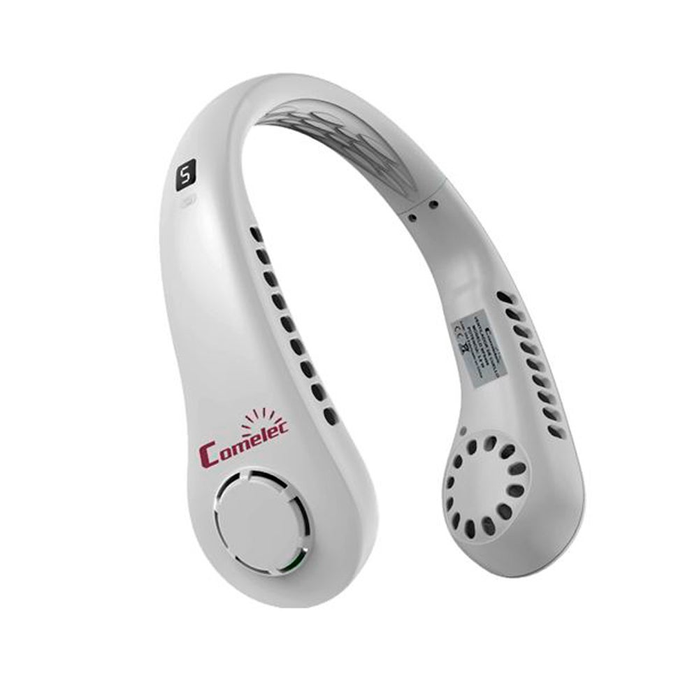 Ventilatore Da Collo Portatile Senza Pale, 3 Velocità, LED Lilla, Ricaricabile