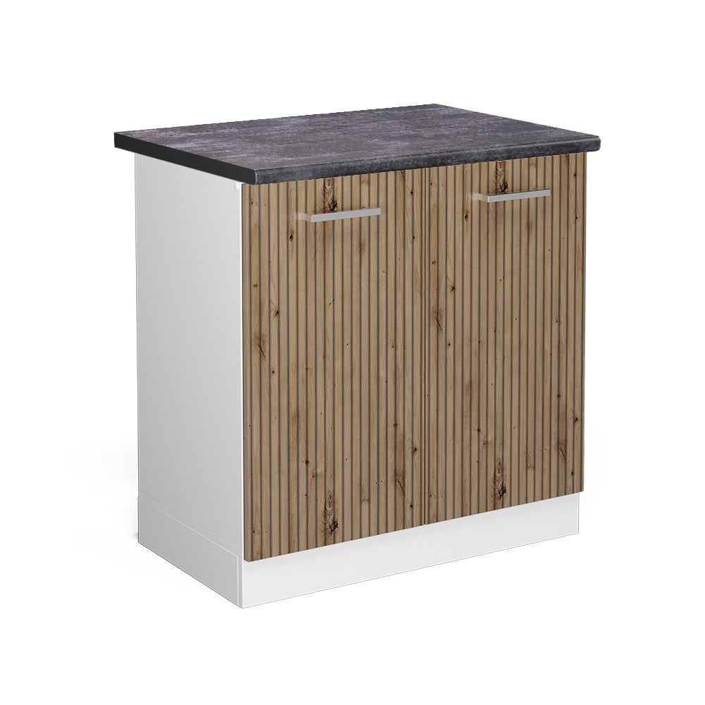 Vicco Szafka pod zlew R-Line, Dąb rzemieślniczy, 80 cm , BP Antracyt