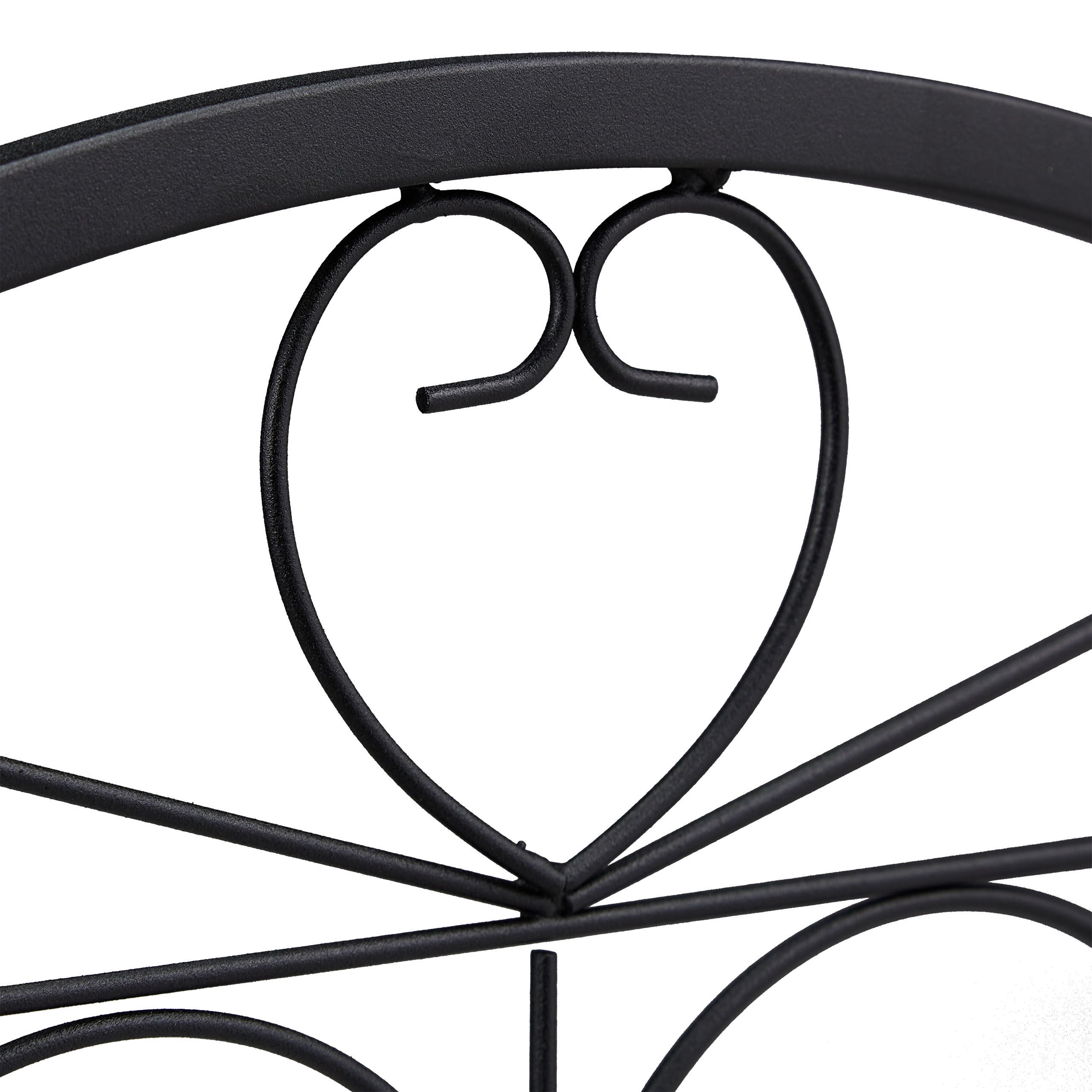 bordure potager, clôture jardin 4 éléments, fer, antique, ornements, H x L : 33 x 225 cm, noir, Relaxdays - 8