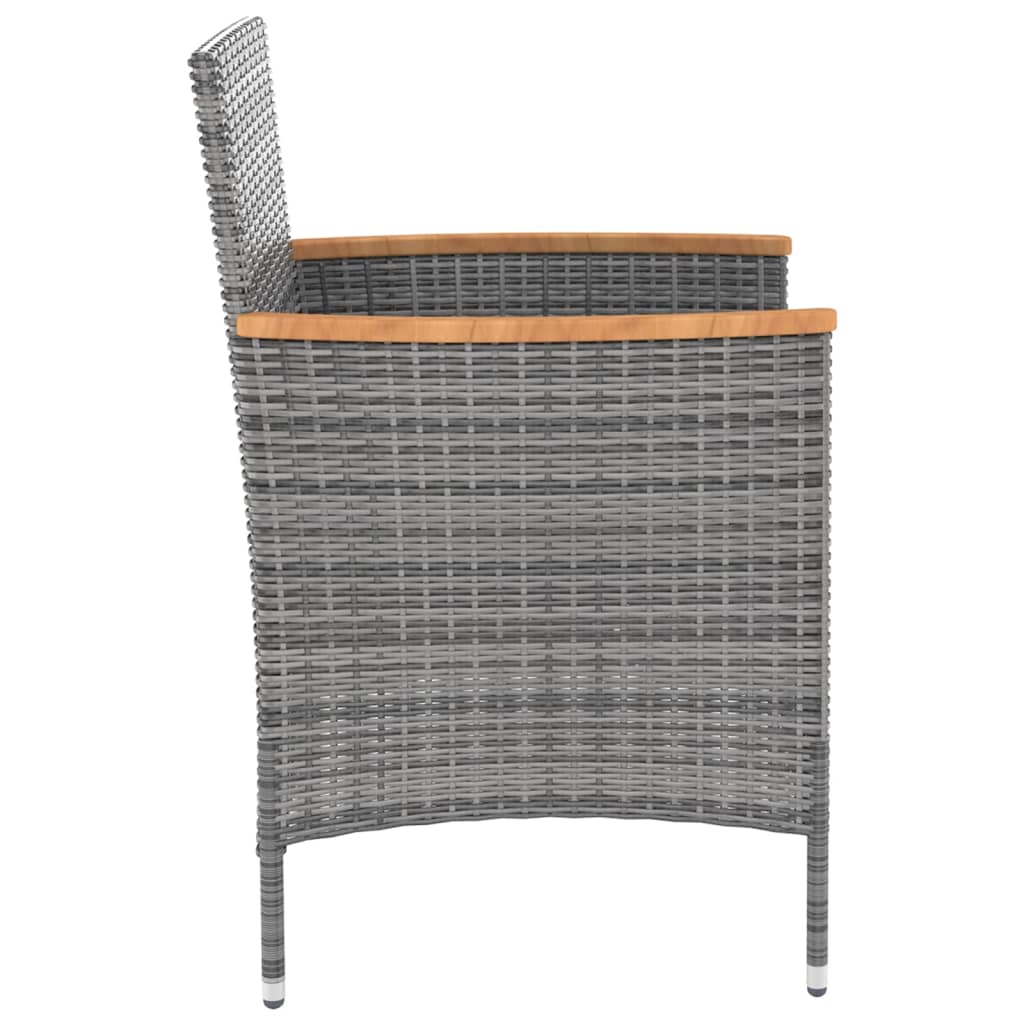 Maison Exclusive - Chaises à manger de jardin lot de 4 Résine tressée Gris - 4