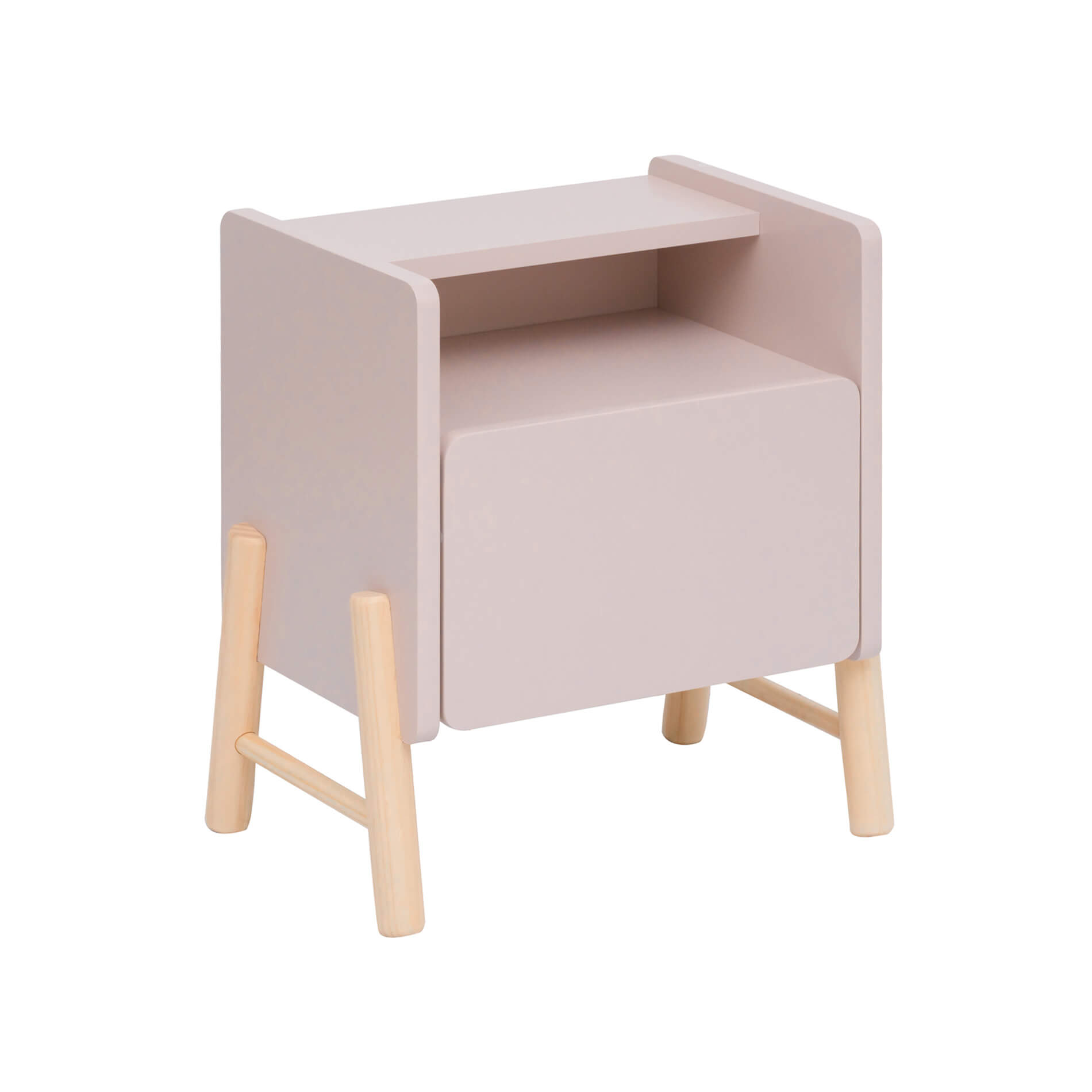 Table De Chevet Enfant Babydreams Rose 40x40x30cm - Meuble Junior Avec Tiroir