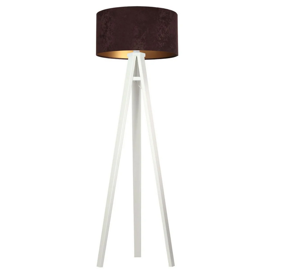 Lampa stojąca HOME 50 brązowa/złota/biała