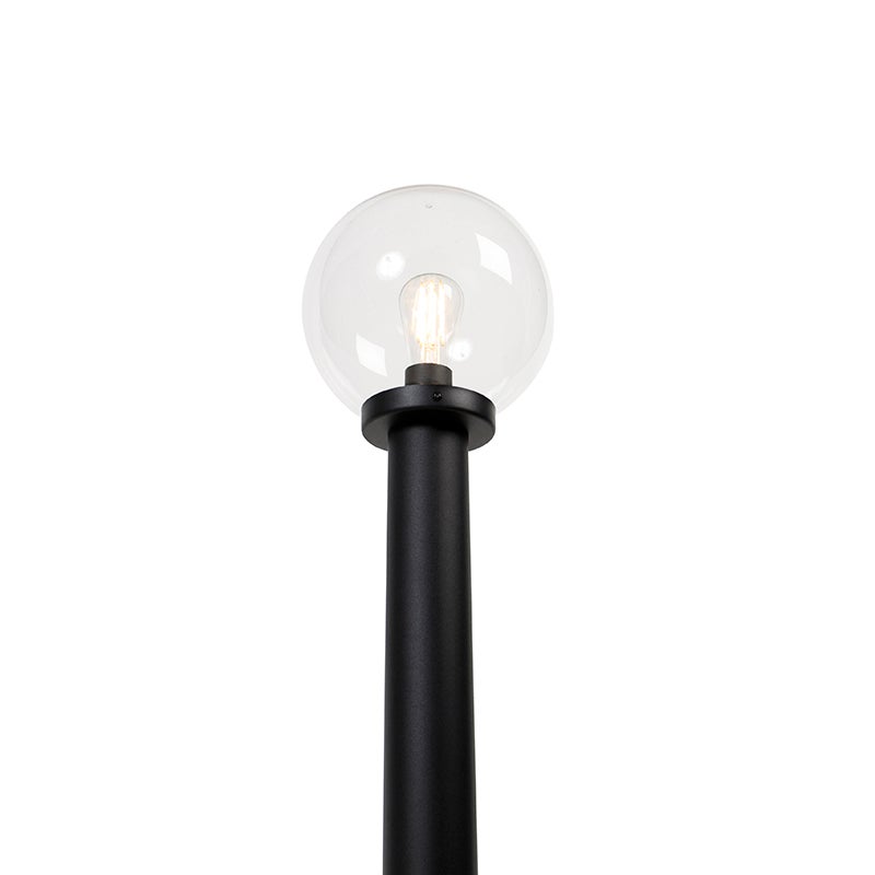 Lampada da esterno a stelo nera con globo trasparente 100 cm IP44 - Sfera - 7