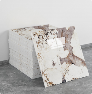 20 Pièces Carreaux Adhésifs Effet Marbre - 30x60cm - Revêtement Sol/Mur Cuisine Salle De Bain - Moderne