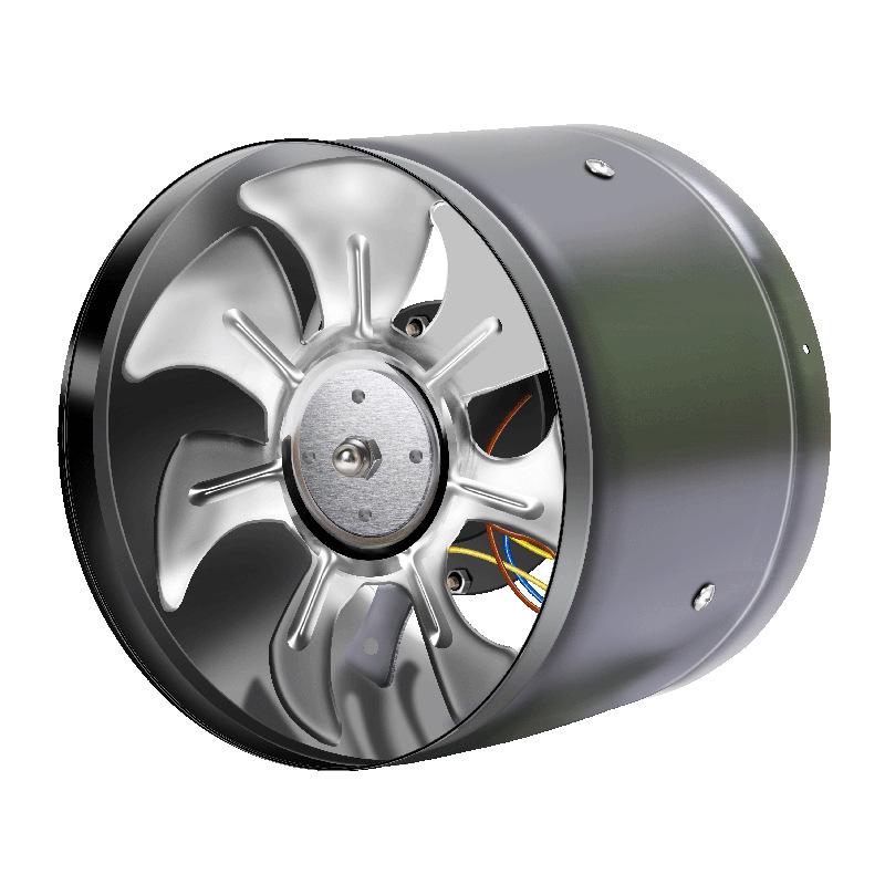 Mini wentylator, osiowy wentylator kanałowy ze stali nierdzewnej do powietrza/wyciągowy, wentylator kanałowy w obudowie ze stali ocynkowanej 150 mm