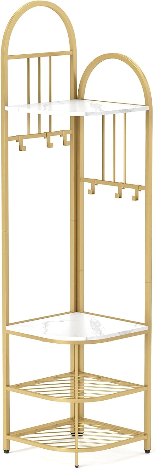 Porte-manteau En Bambou Avec étagères Et Crochets, En Forme D'arbre, Porte-manteau Sur Pied Porte Manteau Multifonctionnel Pour Vetements Chapeaux Sacs 83150789