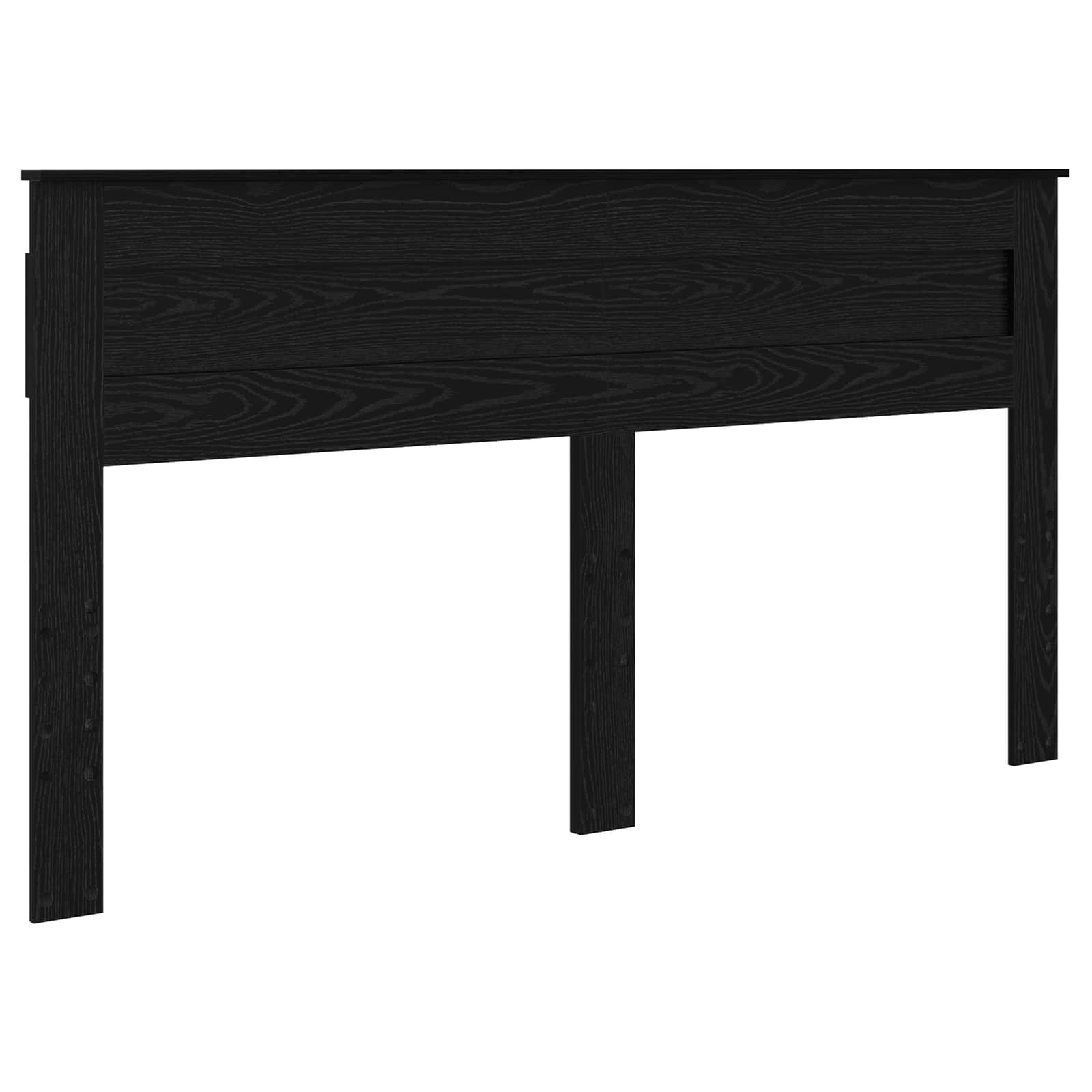 Cadre de lit chêne noir 180 x 200 cm en panneau de bois - 7