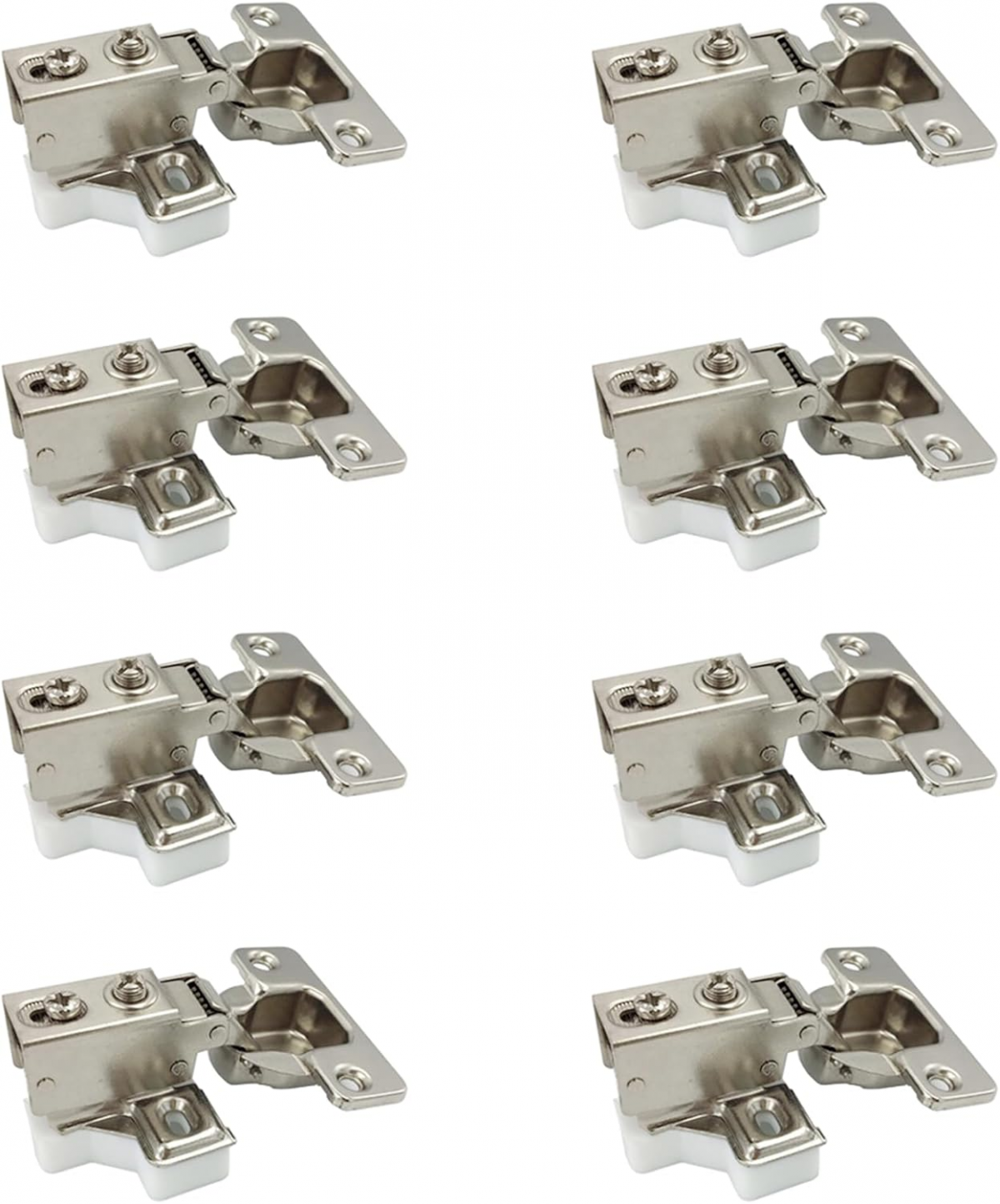 Balamale mini ascunse de 95 de grade, balamale pentru cadru de 35 mm cu amortizor de ușă, balamale scurte pentru ușă de dulap de bucătărie, set de 8 8buc