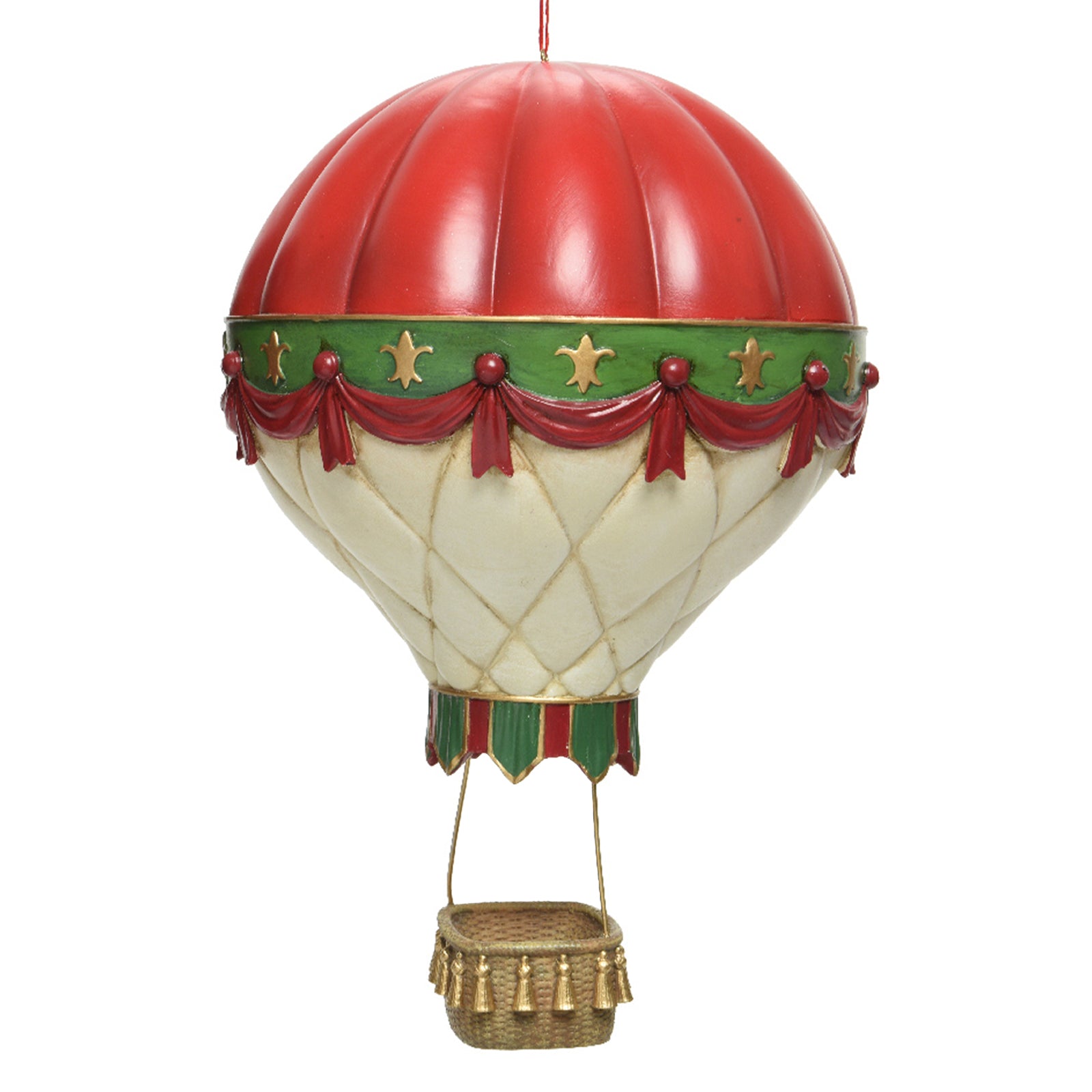 Décoration de l'arbre de Noël en polyrésine Ballon 25 cm / Rouge/Bleu - 5