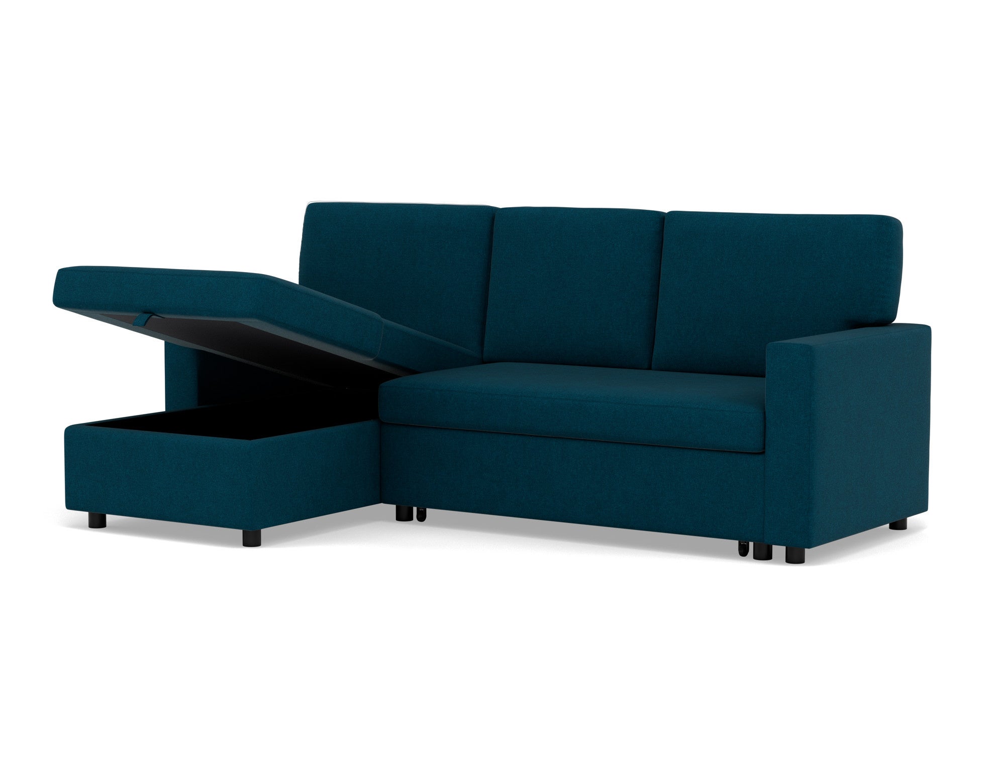 Canapé d'angle réversible convertible 4 places en tissu bleu - MEIYA - Best Mobilier - 4