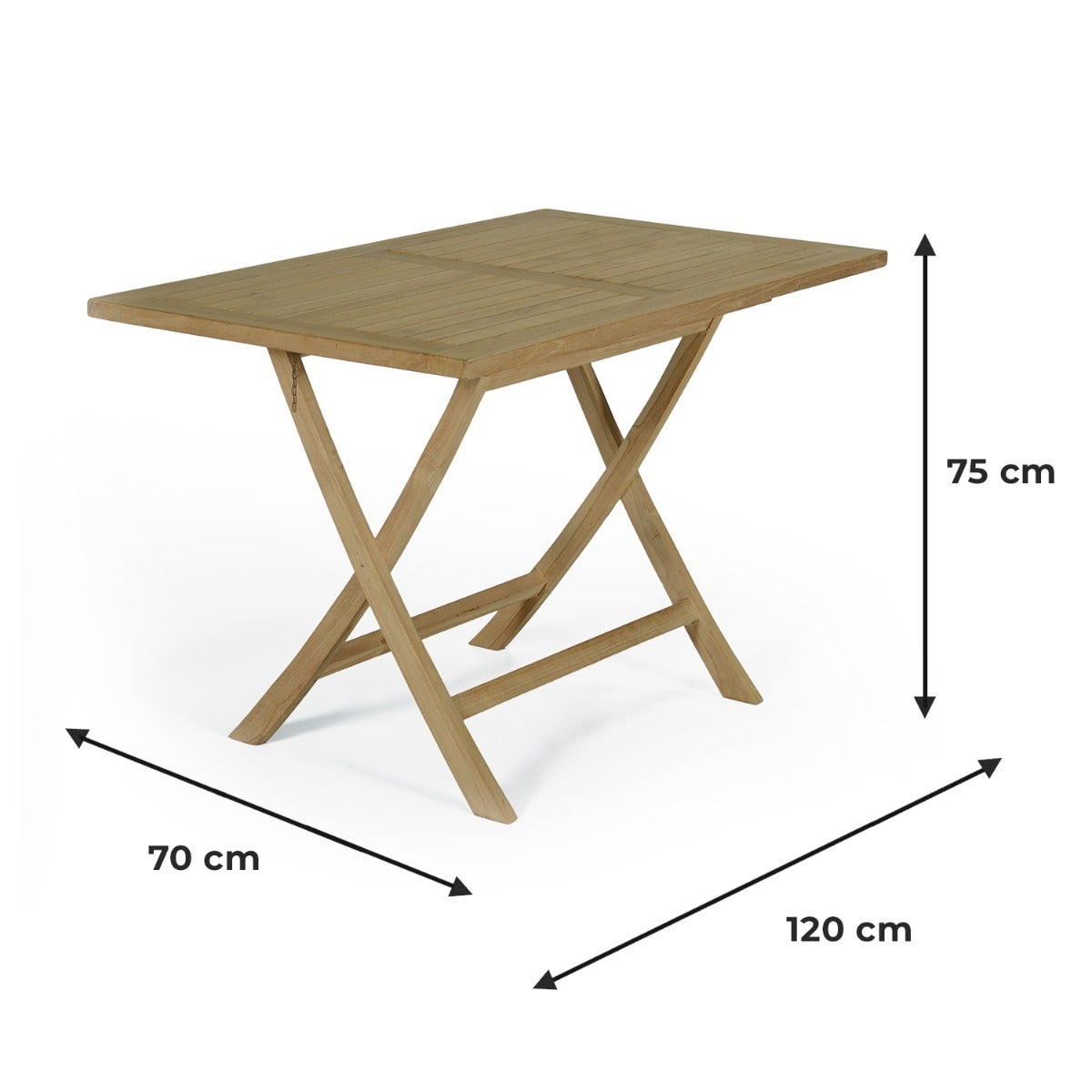 Table à manger de jardin rectangulaire en Teck Marron 10 places - 8
