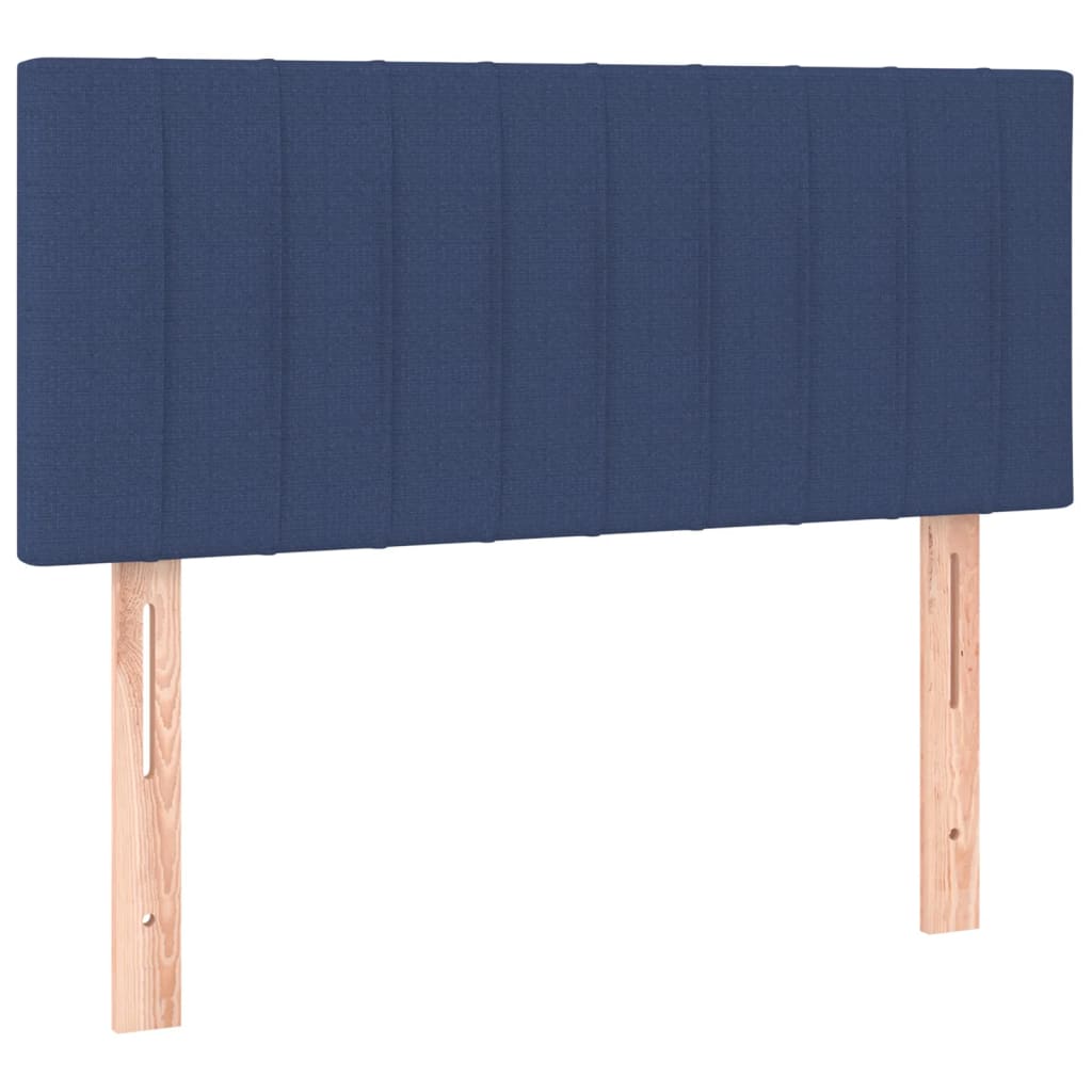 Sommier à lattes de lit avec matelas Bleu 100x200 cm Tissu — COMFORTXL - 6