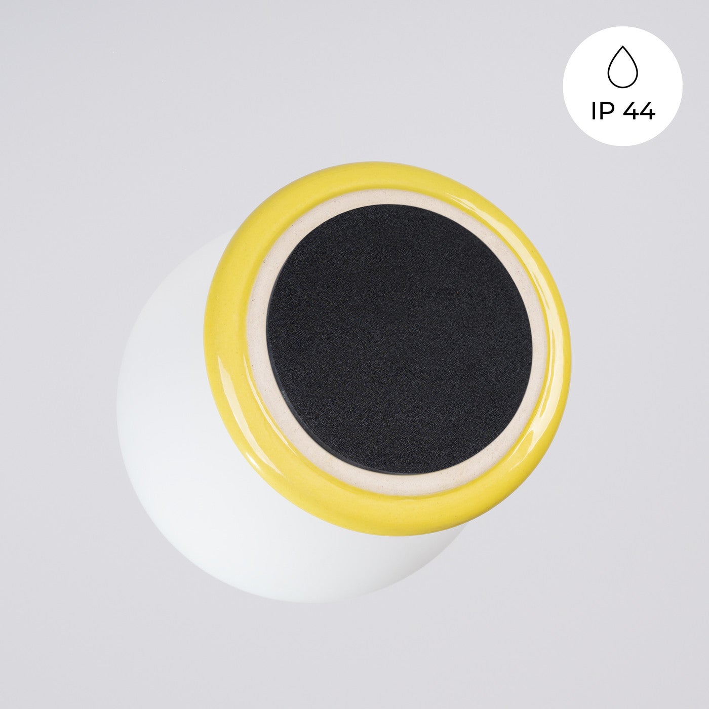 Lampa sufitowa ceramiczna szkliwiona ZORI żółto-biała 1xG9x8W ceramika / gips wym:12x12x16cm IP44 Sollux Lighting - 9
