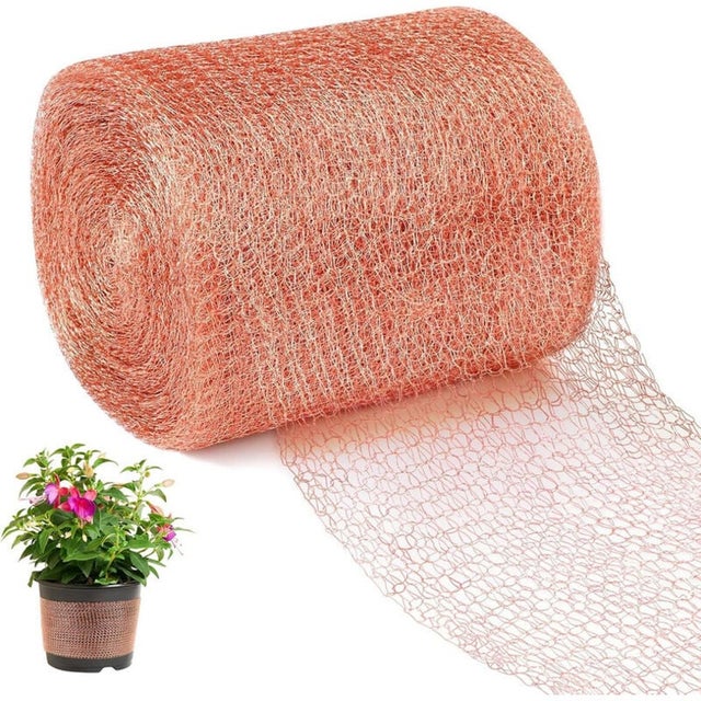 Ruban de cuivre anti escargots et limaces, 12,7cm x 6m, double grillage pour protection des parterres surélevés au jardin. Piège efficace contre
