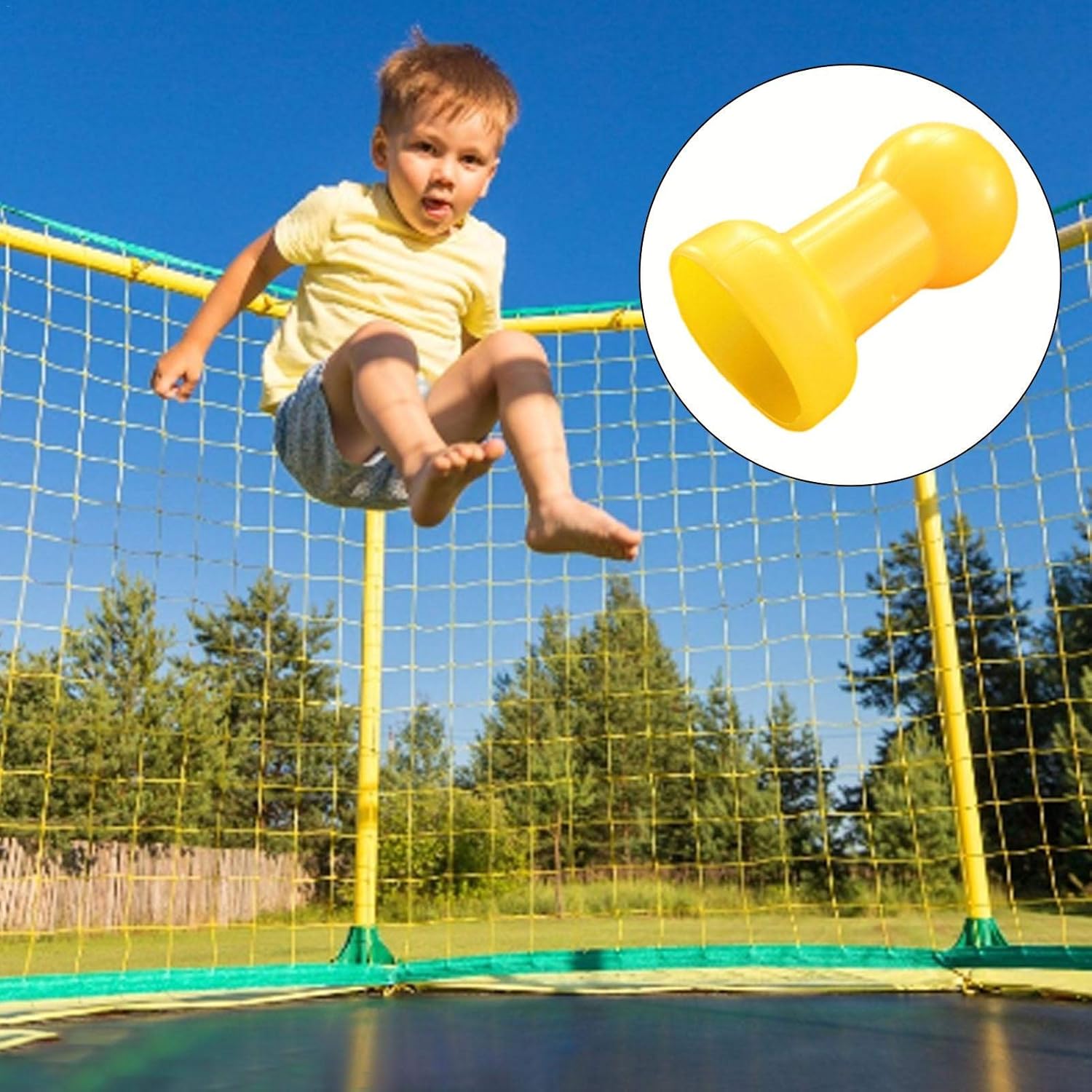 Embouts De Rechange Pour Trampoline - Pieds Ventouse Antidérapants PVC Noir, Réduction Bruit Et Stabilité