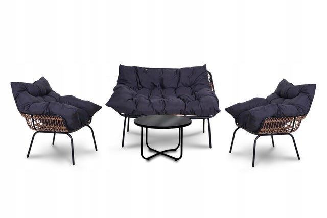 Zestaw Mebli Ogrodowych St Miguel ławka stolik fotele Zestaw Ogrodowy Wypoczynkowy