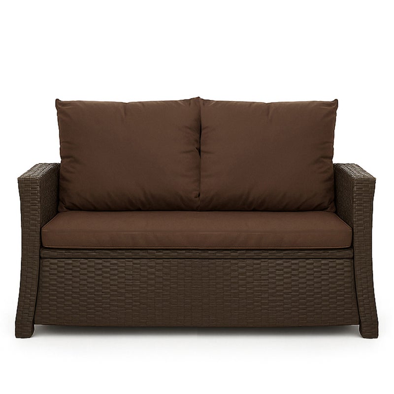 Poduszka ogrodowa na sofę rattanową 110x50x50cm poduszka na meble rattanowe brązowa, poduszka na balkon taras, poduszki na meble ogrodowe