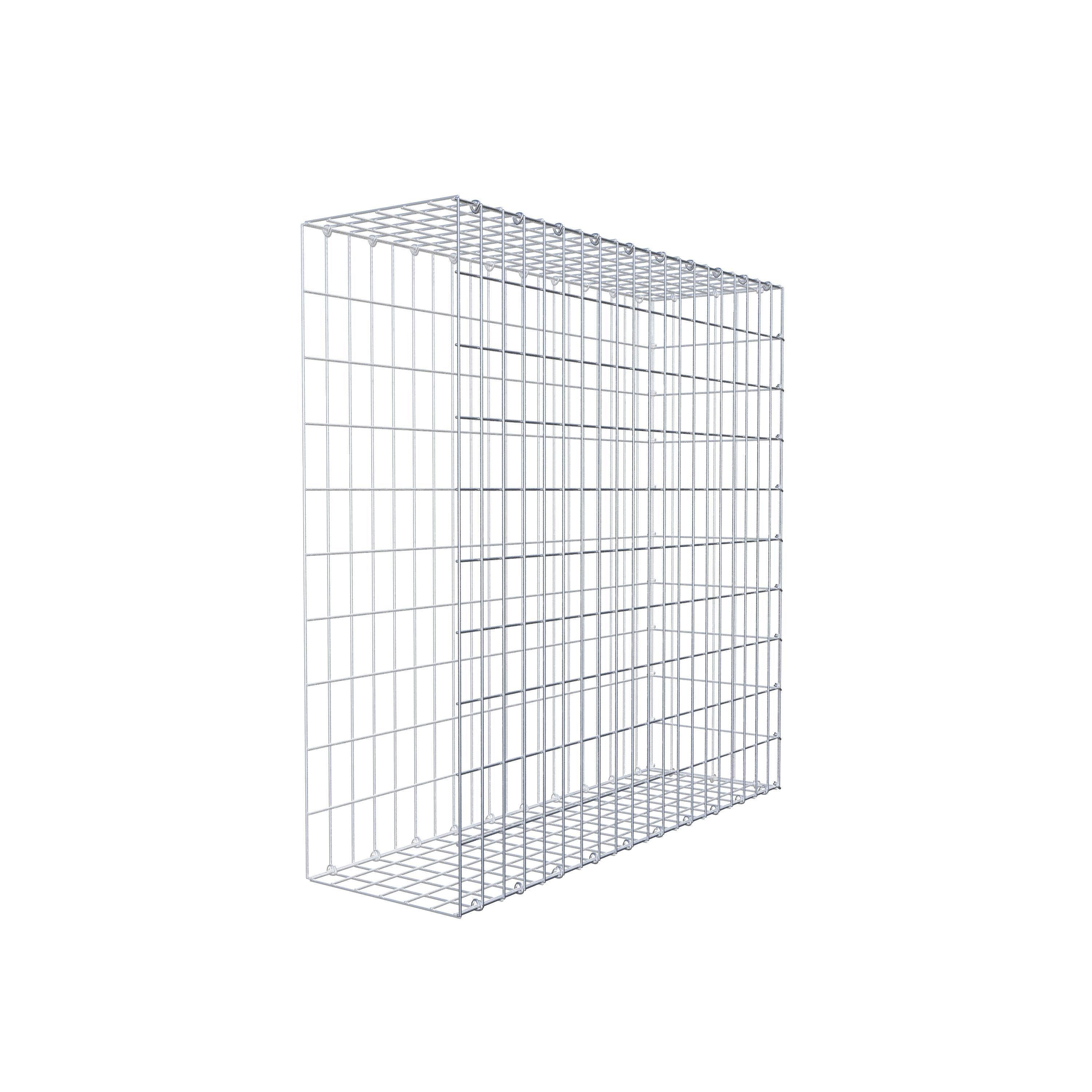 Gavión para alargar en acero galvanizado 100x100x30cm (LxAxP), malla 5 x 10cm, Anillo en C, sin rejilla frontal - 5