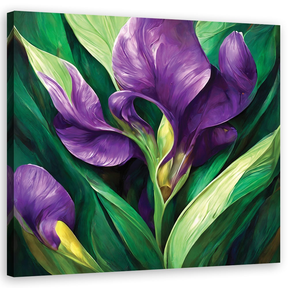 Obraz na płótnie, Irys Kwiaty Natura 60x60
