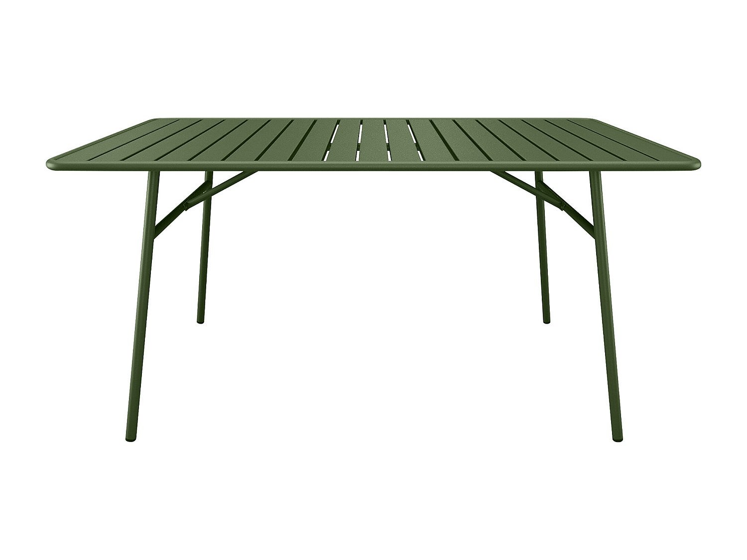 Stół ogrodowy metalowy - dł. 160 cm - Khaki - MIRMANDE