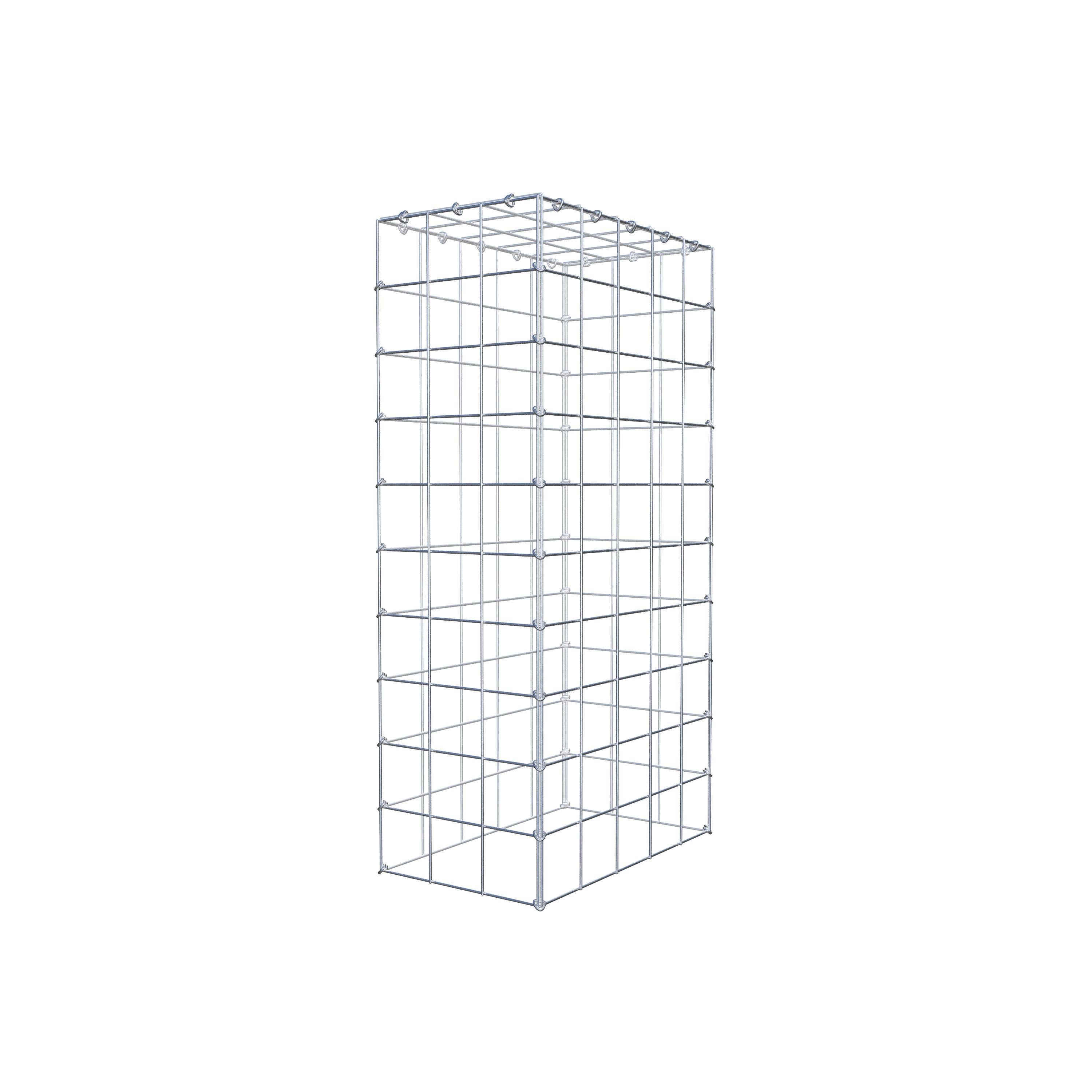 Gavión para apilar en acero galvanizado 100x50x30cm (LxAxP), malla 10 x 10cm, Anillo en C, sin rejilla inferior - 2