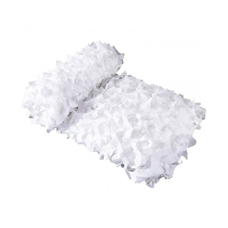 Biała siatka maskująca Prostokątny żagiel przeciwsłoneczny z wzorem kamuflażu 3x4 m biały