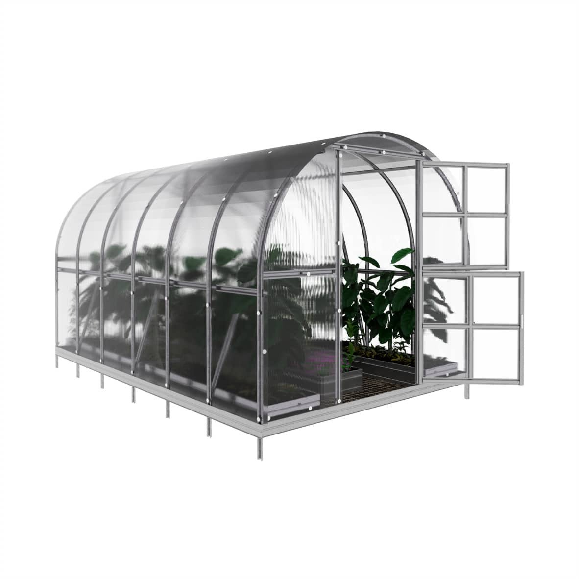 Serre de jardin KLASIKA ARCH 3 x 2 m (6 m²), 6 mm avec revêtement en polycarbonate - 4