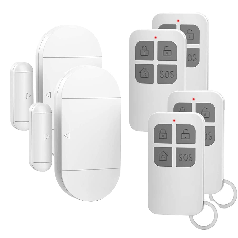 Magnetyczny alarm drzwi i okien, bezprzewodowy alarm okienny z pilotem, 4 piloty, syrena 130 dB, 4 tryby pracy
