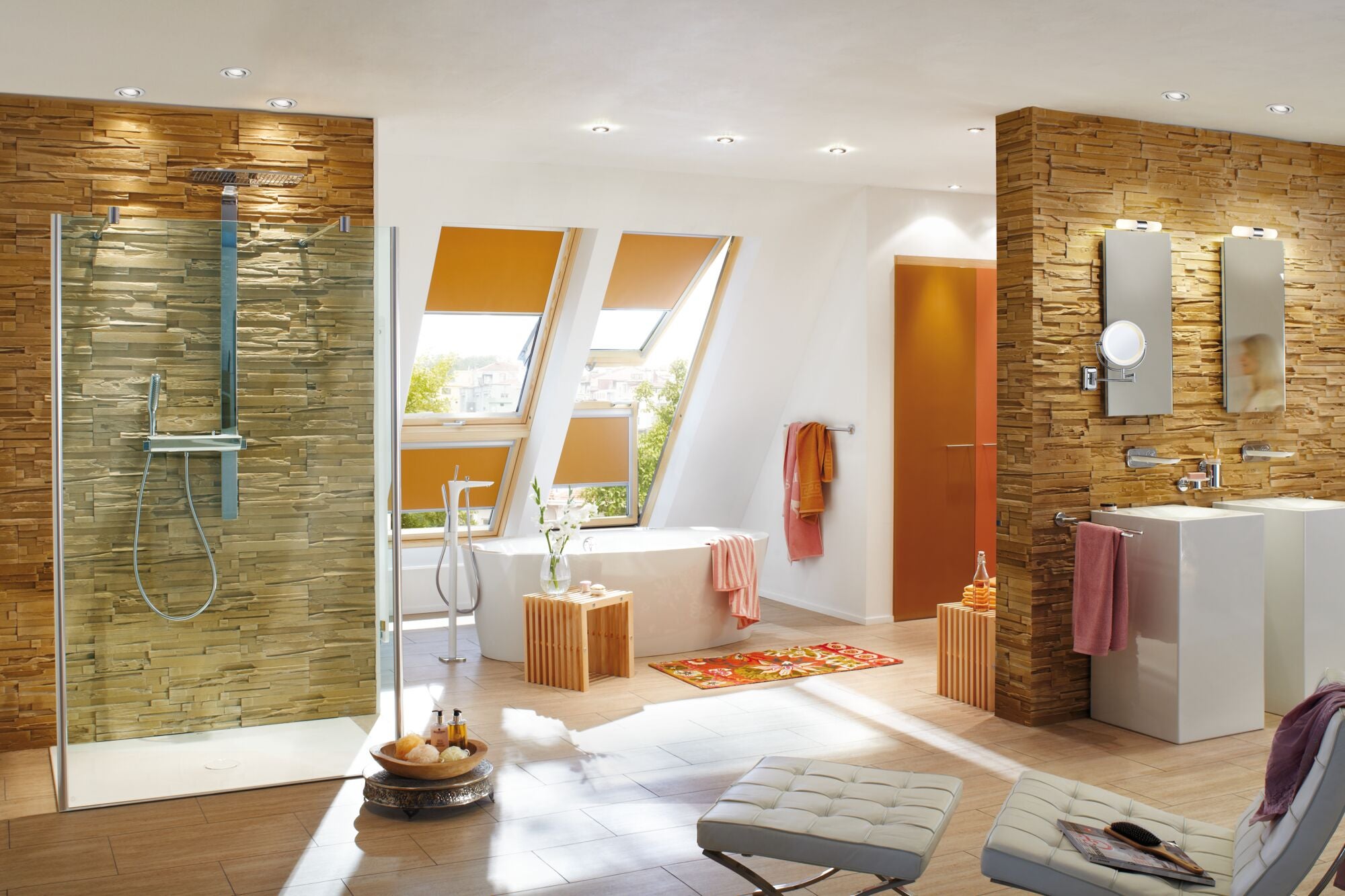 Spot encastré LED Nova Plus Kit de 3 orientable IP65 rond 93mm 30° GU10 3x7W 3x460lm 230V gradable 2700K Blanc dépoli - 5